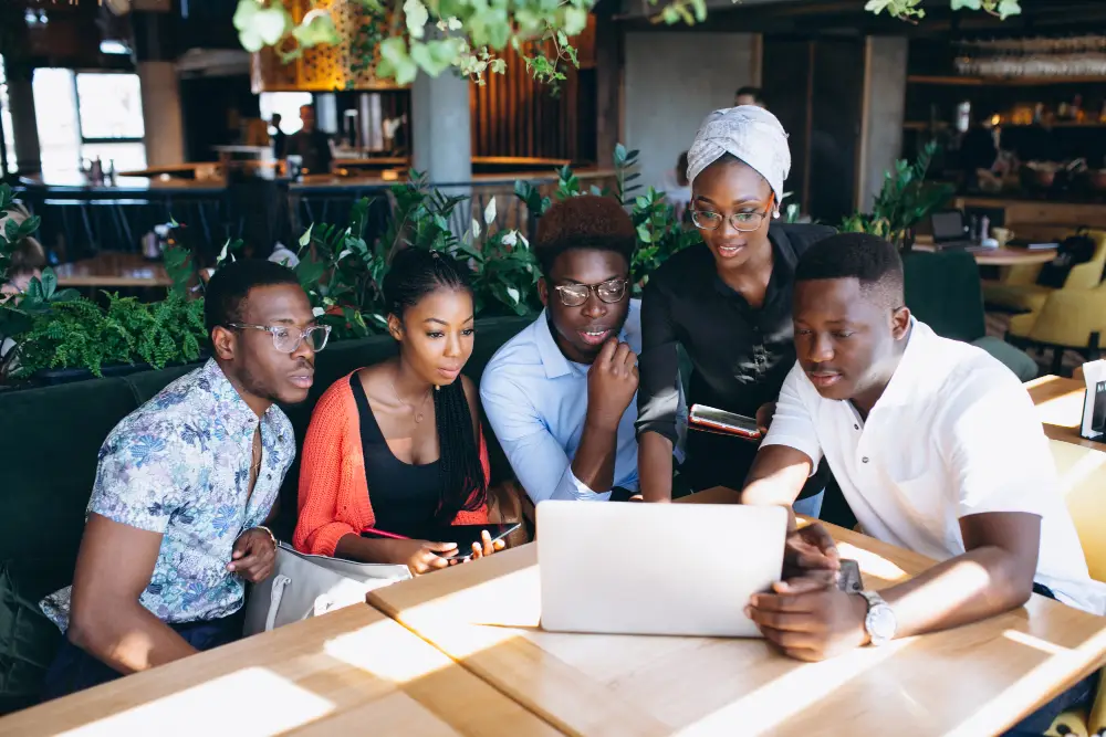 Jollof Work Staffs having a meeting 2